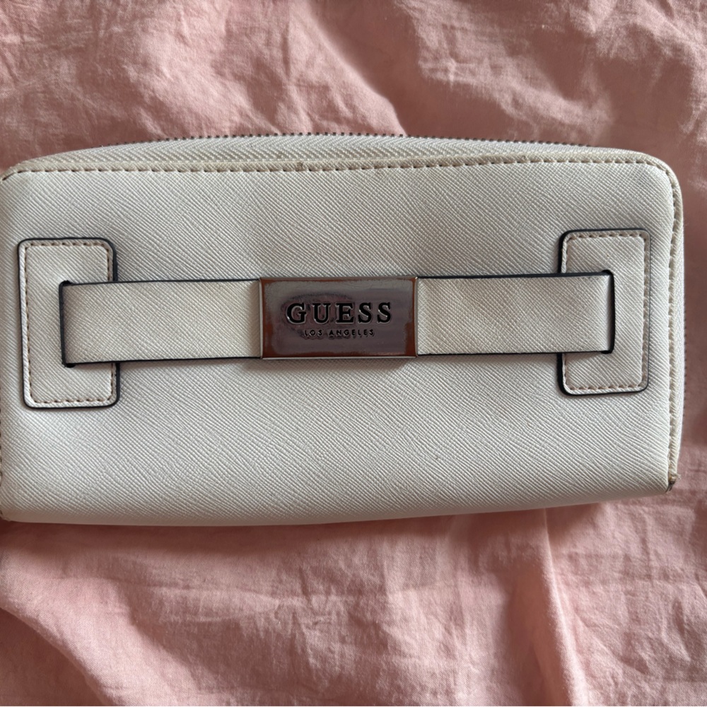 Cream Guess wallet
